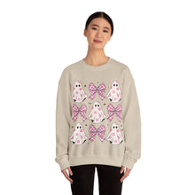 Load image into Gallery viewer, Pink Coquette Halloween  Crewneck Sweatshirt
