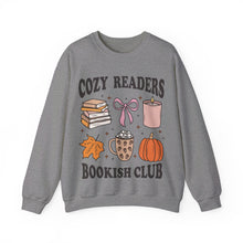 Load image into Gallery viewer, Cozy Readers Bookish Club Crewneck Sweatshirt
