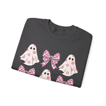 Load image into Gallery viewer, Pink Coquette Halloween  Crewneck Sweatshirt
