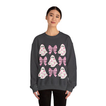 Load image into Gallery viewer, Pink Coquette Halloween  Crewneck Sweatshirt
