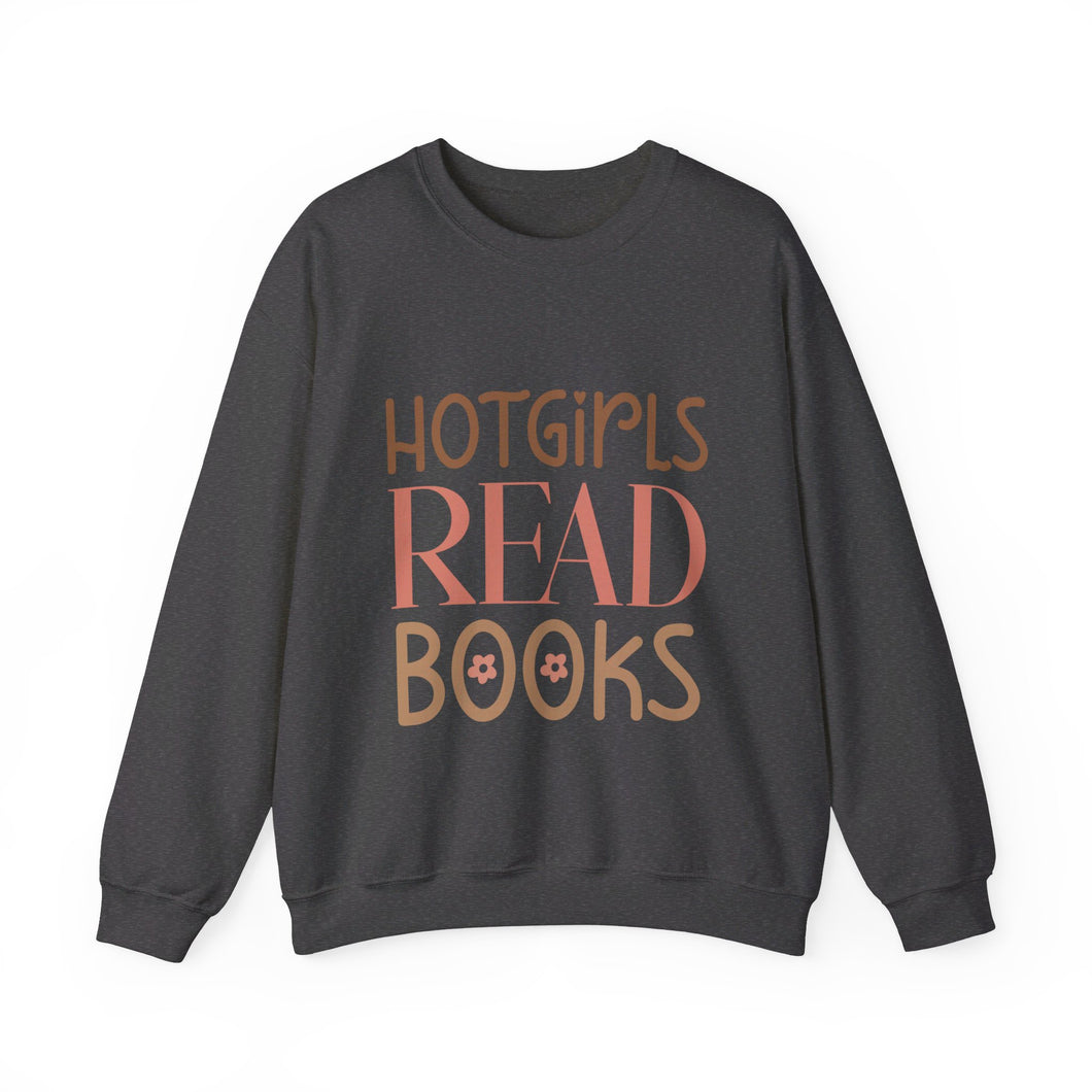 Hot Girls Read Books Crewneck Sweatshirt