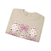 Load image into Gallery viewer, Pink Coquette Halloween  Crewneck Sweatshirt
